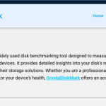What does CrystalDiskMark measure in SSDs?